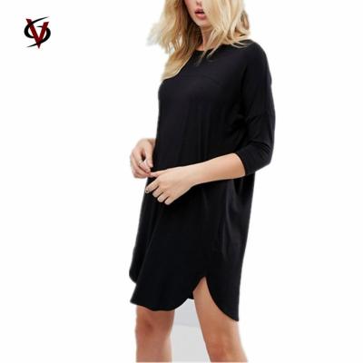 China Trending Products oversize long t-shirt Dress With Short/Long Sleeve T Shirt Women Plus Size Clothing for sale