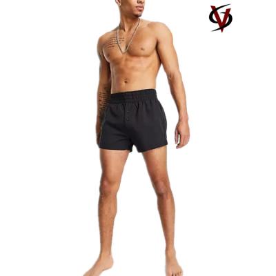 China 2022 Custom Beach Short Plain Polyester Men's Short Swimming Shorts with Buttons for sale