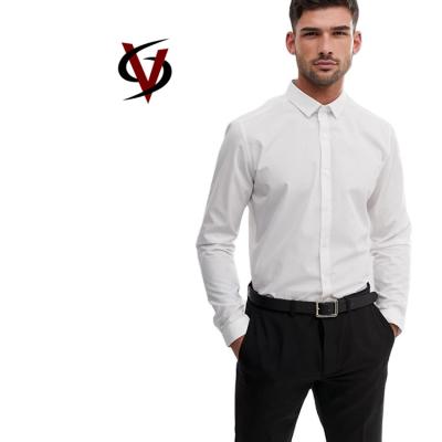 Китай Guangzhou V&S Clothing OEM Cotton/Polyester White Color Business Men's Dress Shirt With Long Sleeves продается