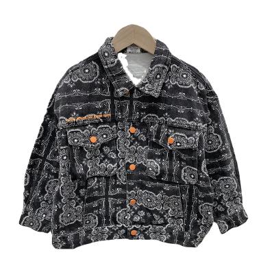 China 2022New Autumn Neutral Lapel Denim Jacket Children's Long Sleeve Breathable Denim Jacket for sale