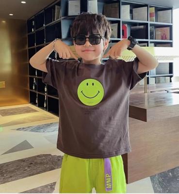 China High quality printed anti-pilling pure cotton children's T-shirt, flat collar children's cotton breathable T-shirt for sale