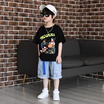 China Wholesale high quality children's tops short sleeve t-shirts anti-pilling 2022 summer new products children's clothing made in China for sale