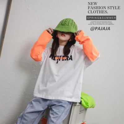 China PAJAJA anti-pilling children's wear 2020 summer new girls' bottom children's T-shirt sun protection long-sleeved clothing for sale