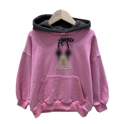 China Anti-Wrinkle Cartoon Printed Shirts Boy Girls Hoodies Sweatshirts Kids Hooded Clothes Spring Autumn for sale