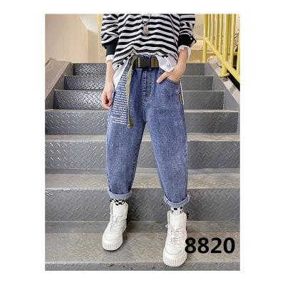 China Color Fade Proof Best Quality Spring and Autumn 3-10 Years Old Boys Jeans Girls Casual Pants Loose Kids Wide Leg Pants for sale