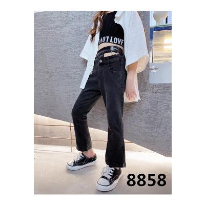 China Anti-wrinkle hot selling girls' fall pants 2021 new spring and autumn loose jeans kids fashion pants for sale