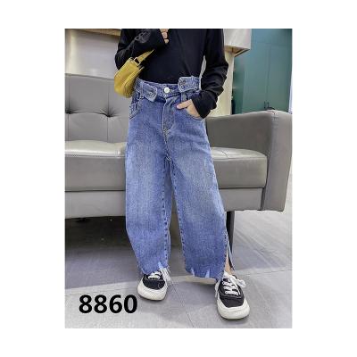 China Korean new type Anti-wrinkle children's pants leisure solid color spring and autumn children's jeans breathable simple pants for sale