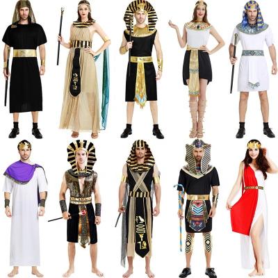 China Sexy Halloween Pharaoh Party Costume Wholesale Polyester Costume Adults Egyptian Fancy Dress Equipment Cosplay Costume for sale