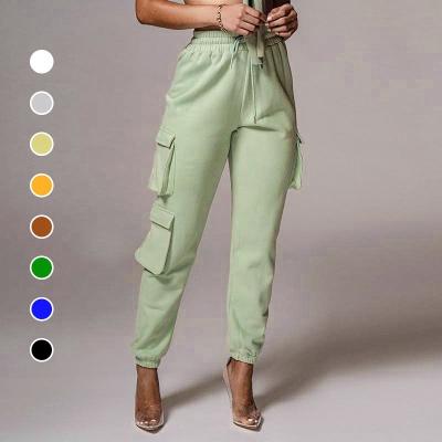 China Anti Pilling Simple Pantalones Cargo Pants Women Suits Terry Cotton Trouser Pocket Pile Cargo Pants Oversized Multi Sweatpants Sweat Joggers for sale