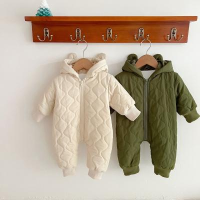 China Anti-Shrink Kids Jackets Boys Winter Thick Coats Warm Cashmere Jumpsuit Romper For Girls Hooded Jacket Children Clothes Toddler Overcoat for sale