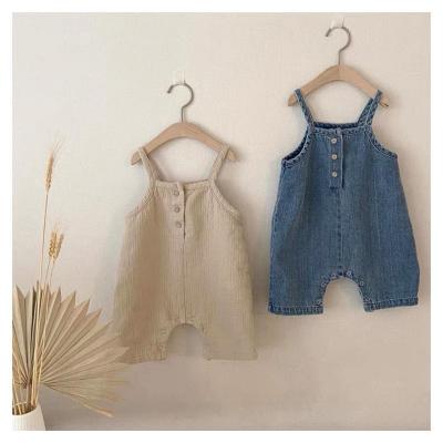 China Color Fade Proof Hot Selling New Design Infant Soft Baby Clothes Leisure style printing Infant Romper Jumpsuit Overalls baby dungarees for sale