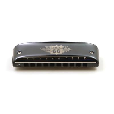 China Diatonic Professional Route 66 Plastic Harmonica Blues 10 Holes Set for sale