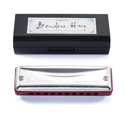 China Resin+Metal 10 Holes Bendersharp Professional 10 Holes Diatonic Harmonica For Beginner for sale