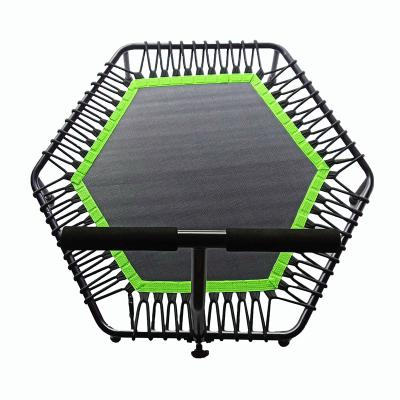 China Fitness sports portable hexagonal indoor inflatable mini jumping trampoline for sale for sale