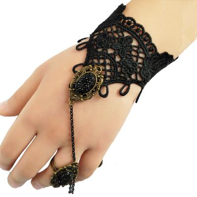 China New FASHIONABLE Handmade Gothic Vintage Charm Bracelet Bangle Temperament Lace Jewelry Bracelet Women for sale