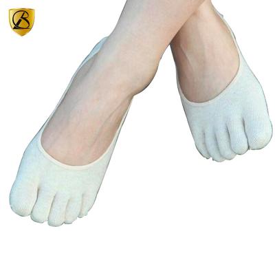 China Antibacterial Copper Brace Women's Socks Cotton Sports Five Finger Socks Toe Ankle Socks for sale