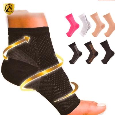 China Best Antibacterial Copper Brace Fasciitis Foot Care Compression Sleeve Arch Relief Sock for sale