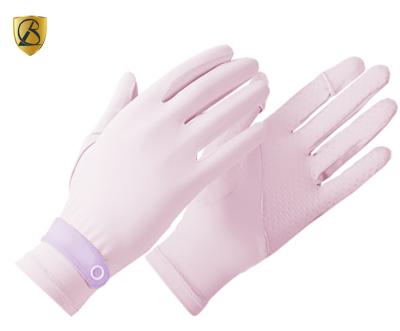 China 95%chinlon+5%spandex Sun Protection Summer Silicone Ice Thin Outdoor Cycling Non-Slip Breathable Anti-UV Sleeve for sale