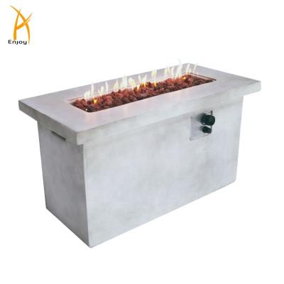 China Stocked Outdoor Gas Fire Pit Table Concrete Table With Patio Fire Table for sale