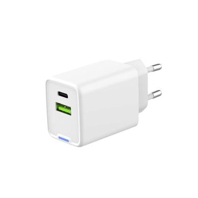 China Cargador rápido de 45W GaN Cargador USB USB A USB C Adaptador de cargador de pared con luz en venta