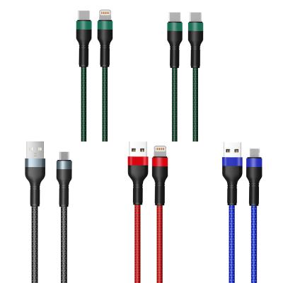 China 5V 2A / 5V 3A gebreide laadkabel voor Lightning / Android / Type C-apparaten Te koop