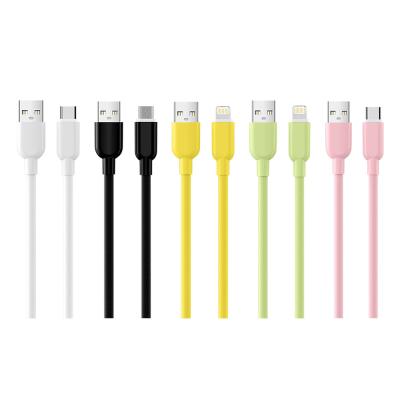 China Customized Silicone Data Cable 1M 5V 2A / 3A High Speed USB Transfer Cable for sale