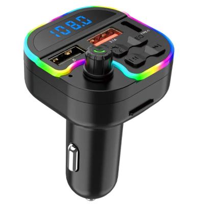 China Colorful Light USB Car Charger With BT Fm Transmitter Car Mp3 Player FM Modulator for sale