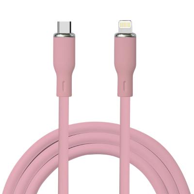 China 3A Salida Cable de carga USB de silicona Color rosa / blanco / azul / negro / verde en venta