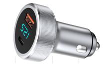 China QC PD Fast Charging USB Car Charger Socket Type C Met Digitaal Display 58.5W Te koop