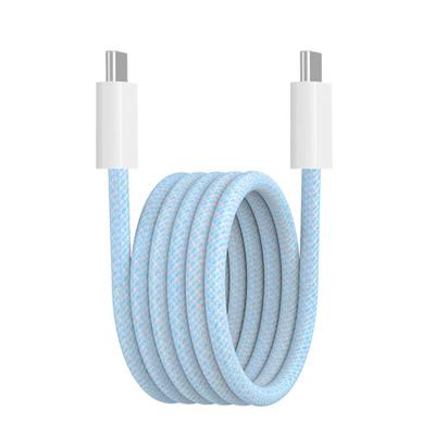 China High Speed Braided Magnetic USB Cable Colorful USB C To USB C Charging Cable for sale