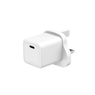 China 20W - 35W GaN USB Charger 1 Port Type C Wall Charger Mobile Phone Fast Charging for sale