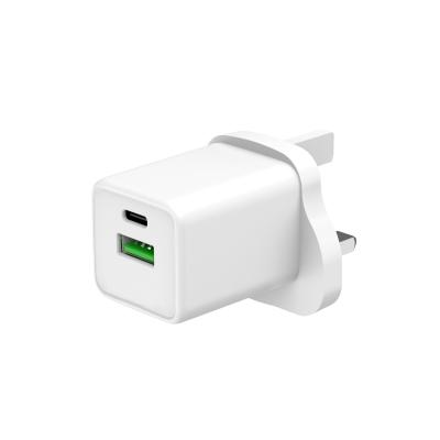 China 30W USB C USB A GaN Fast Charger Aluminum Alloy USB Type C Travel Adapter for sale