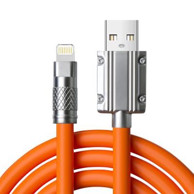 China 1m Silicón duradero con conectores metálicos de aleación de zinc Cable de carga CC60W / CL27W 480Mbps Cable de carga rápida en venta