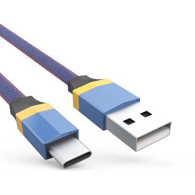 China 2A  3A Braided with aluminum shell USB Charging Cable For Mobile Phone Transfer speed 480Mbps for sale