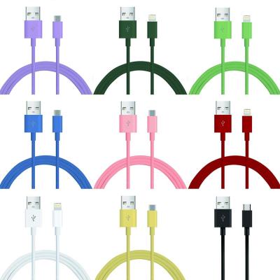 China TPE USB kabel 1m 2m lengte C-C20V3A 60W max C-L 9V3A 27W max Aanpasbare kabel voor het opladen van mobiele telefoons Te koop