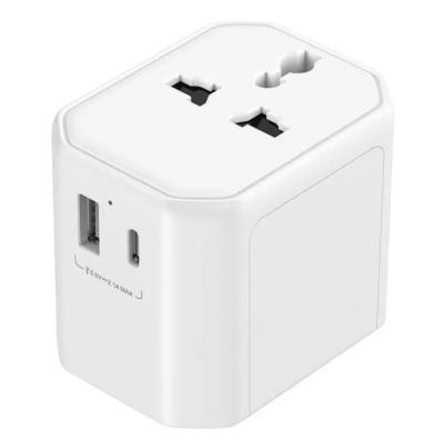 China 2025 LX Brand Global Travel GaN Power dual ports USB A USBC Adapter 20W  International Wall Charger for sale