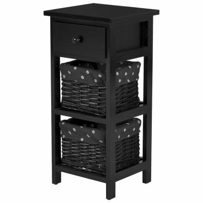 China Living Room (Height) Adjustable Cabinets With Willow Basket Drawers Kitchen Cabinet Design for sale