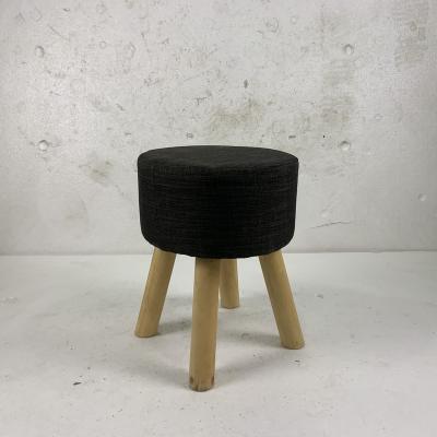 China (Height) Adjustable Round Form Ottoman Stool With Wooden Legs Stools for sale