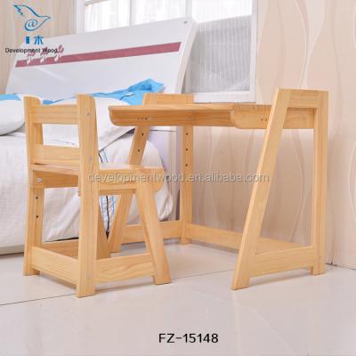 China solid wood modern pine children furniture kids table/desk for study for sale