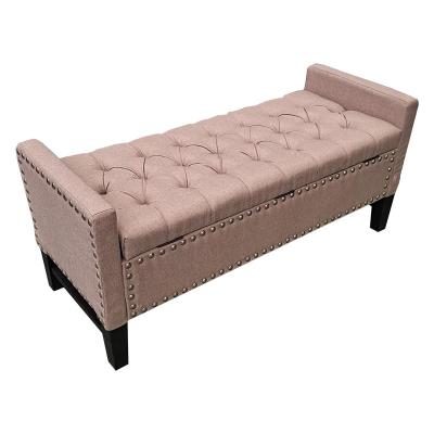 China New Design Bedroom Furniture Storage Lounger Stool Foldable Stool Bench for sale