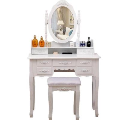 China Traditional Solid Wood Makeup Table Dressing Table With Chair for sale