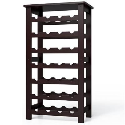 China Free Standing Wine Rack Viable Tier 7 Wine Rack Display Rack 28 Bottle Capacity Storage Position Table Shimmy Free For Ho for sale