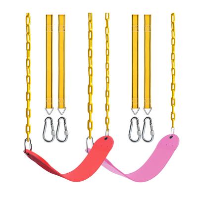 China 2 Pack Modern Kids Swings Pose Support 660lbs Swing Set With Plastic Coated Chains Accessories For Outdoor for sale