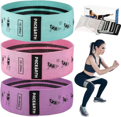 China Exercise 3 Removable Fabric Resistance Non Building Band Exercise Booty Bands With Fitness Training for sale