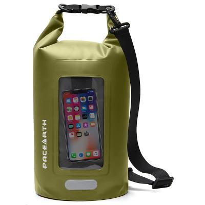 China Reflective Brand Floating Dry Bags Waterproof With Phone Bag Cylinder Office Dry Storage Inner Transparent Bag For Sports for sale