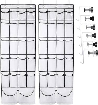 China Sustainable Space Saving Bags Non Woven Home Hanging Door Shoe Cabinet With 24 Reusable Pockets for sale