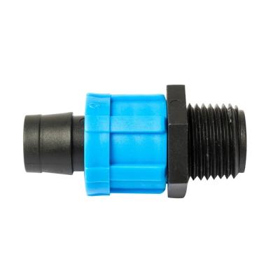 China Water Saving Drip Tape Fit Male Threaded Joint Connector dn17*1/2