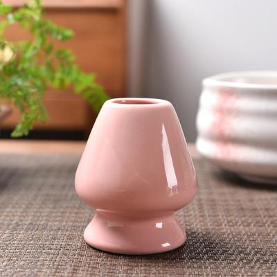 China Viable High Quality Matcha Set Sieve Whisk Bowl Matcha Beater Stand Pink for sale