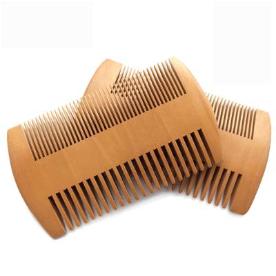 China Durable Wholesale Wooden Beard And Mustache Combs Custom Logo for sale