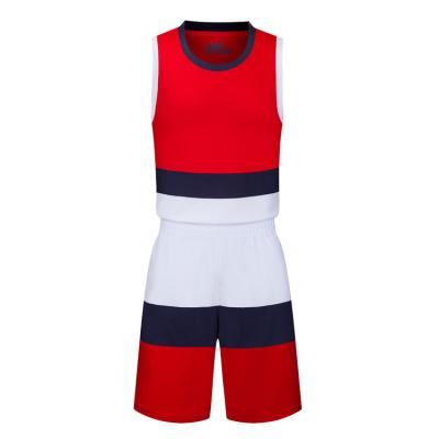 China Customized Antibacterial Logo Printing Basketball Uniform Reversible Mens Basketball Tank Top for sale